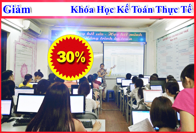 Giảm tới 30% học phí khóa học thực hành kế toán online