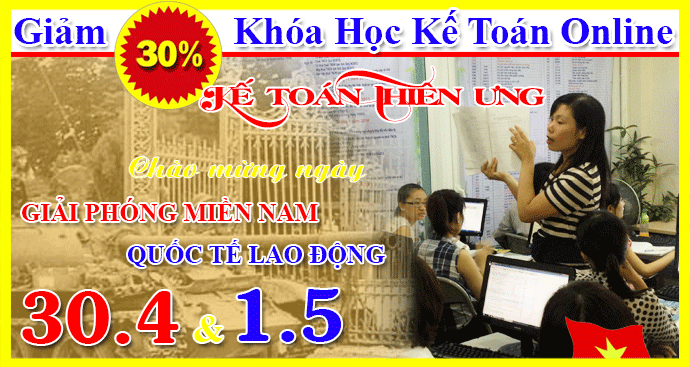Giảm tới 30% học phí khóa học thực hành kế toán online