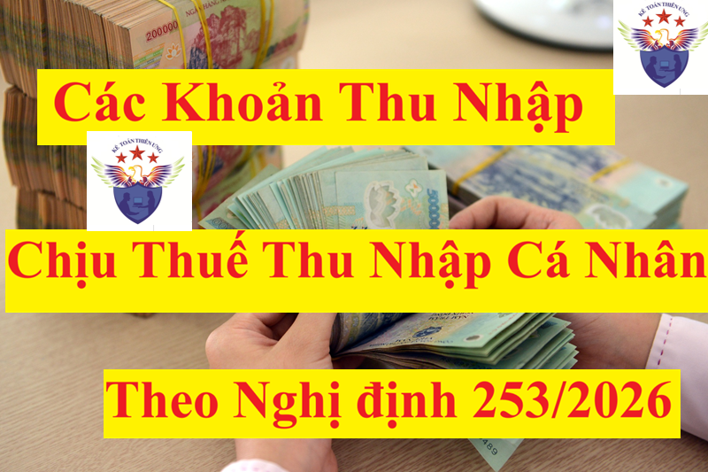 Các khoản thu nhập chịu thuế thu nhập cá nhân Các khoản thu nhập chịu thuế thu nhập cá nhân