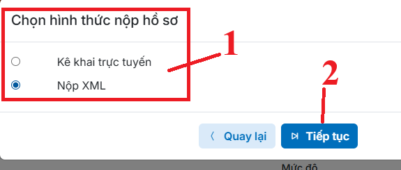 Chọn hình thức nộp hồ sơ