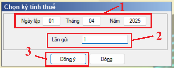 Chọn kỳ kê khai danh sách chi tiết số tiền thuế TNCN đã nộp thay cho từng cá nhân
