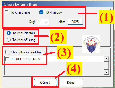 Chọn kỳ kê khai thuế TNCN