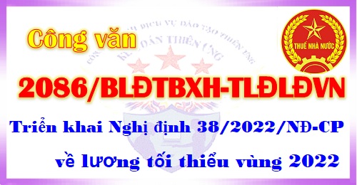 Công văn 2086 triển khai lương tối thiểu vùng