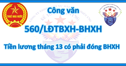 Công văn 560 Tiền thưởng lương tháng 13 không phải đóng BHXH