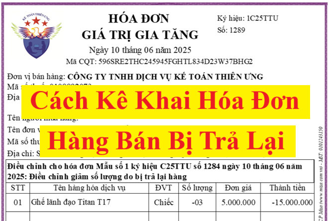 Cách kê khai thuế hàng bán bị trả lại