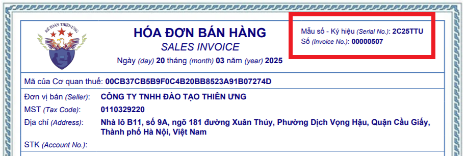 hóa đơn điện tử có mã của cơ quan thuế