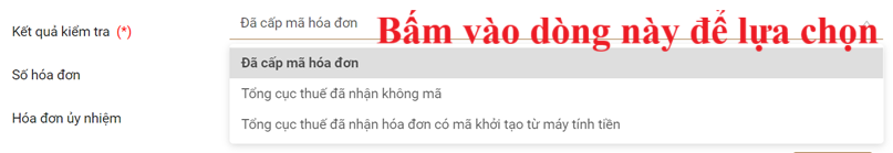 Lựa chọn Kết quả kiểm tra