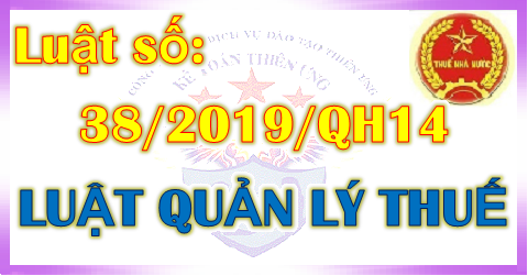 Luật quản lý thuế số 38/2019