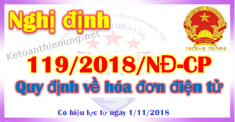 Nghị định 119/2018 Quy định về hóa đơn điện tử