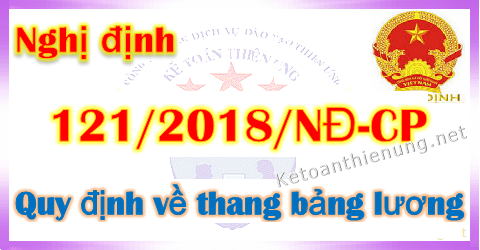 Nghị định 121 quy định về thang bảng lương Nghị định 121 quy định về thang bảng lương
