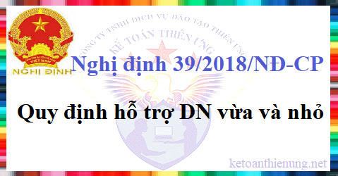nghị định 39 quy định luật hỗ trợ DN vừa và nhỏ
