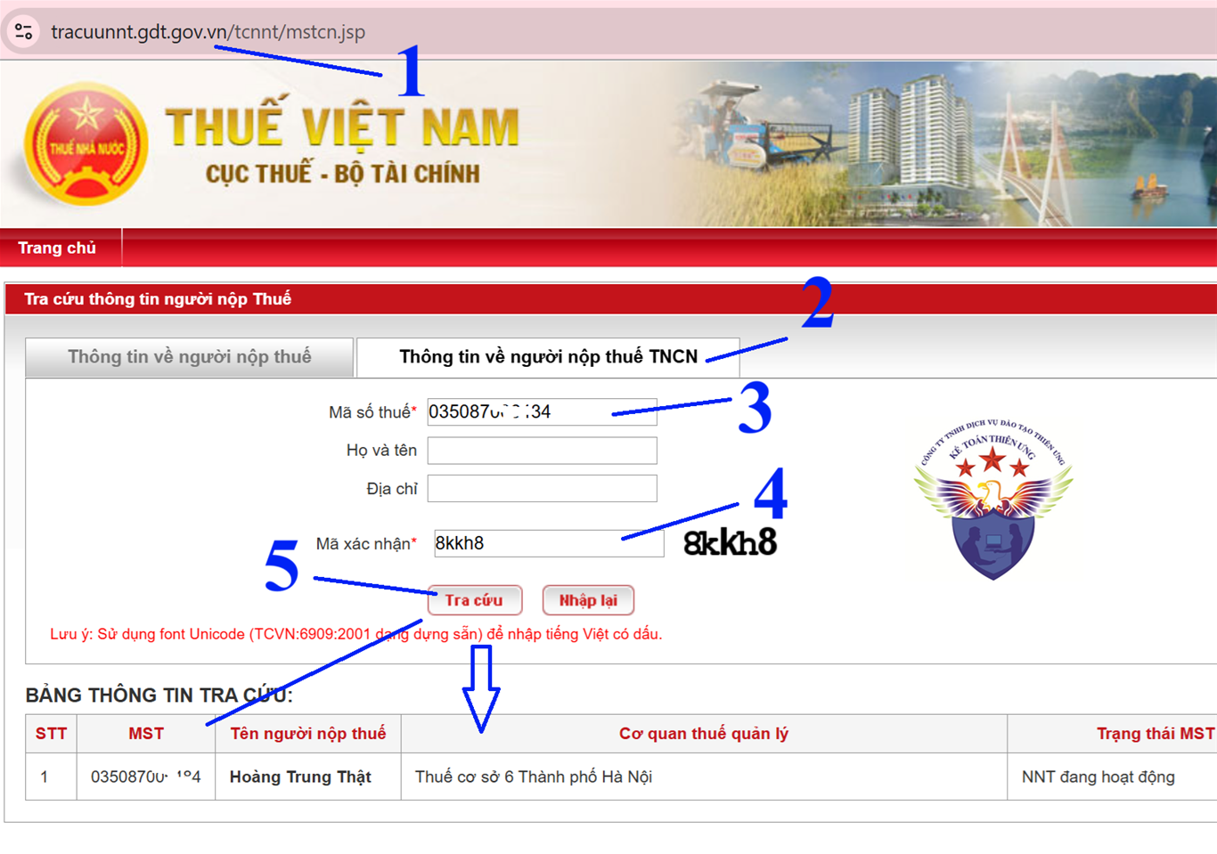 Tra cứu mã số thuế thu nhập cá nhân