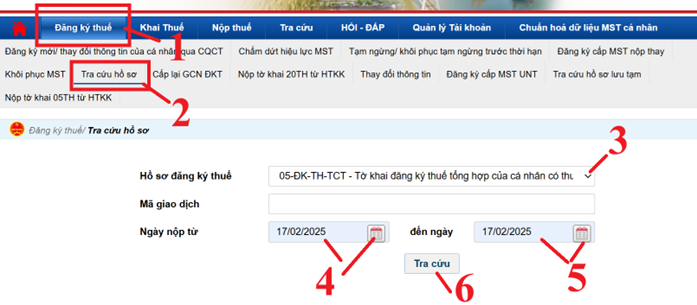 Tra cứu kết quả đăng ký MST TNCN Tra cứu kết quả đăng ký MST TNCN
