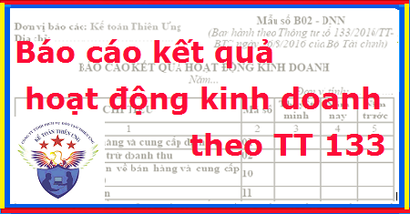 báo cáo kết quả hoạt động kinh doanh theo thông tư 133