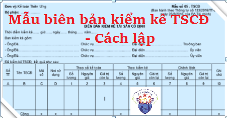 biên bản kiểm kê tscđ