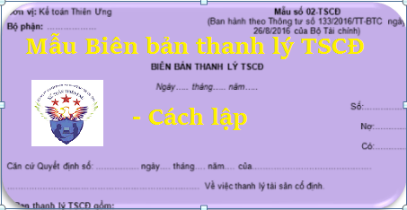 biên bản thanh lý TSCĐ