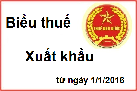 biểu thuế xuất khẩu mới nhất