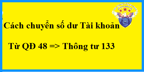 cách chuyển số dư tài khoản theo thông tư 133