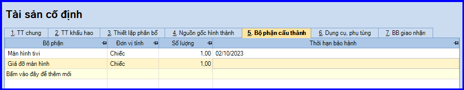 Cách ghi tăng TSCĐ 6