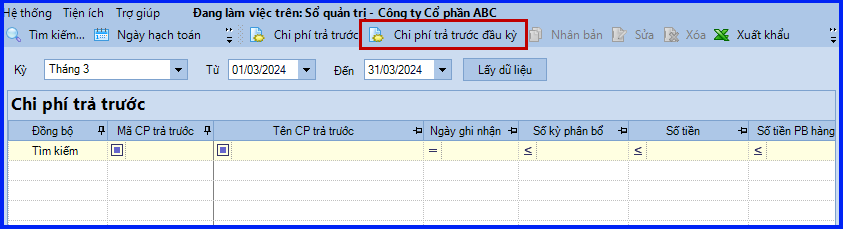 Cách hạch toán ghi nhận chi phí trả trước trên Misa Cách hạch toán ghi nhận chi phí trả trước trên Misa 5