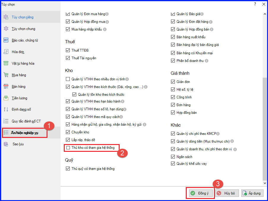 Cách hạch toán nhập kho hàng gia công, giữ hộ trên Misa 6