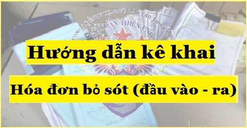 cách kê khai hóa đơn bỏ sót