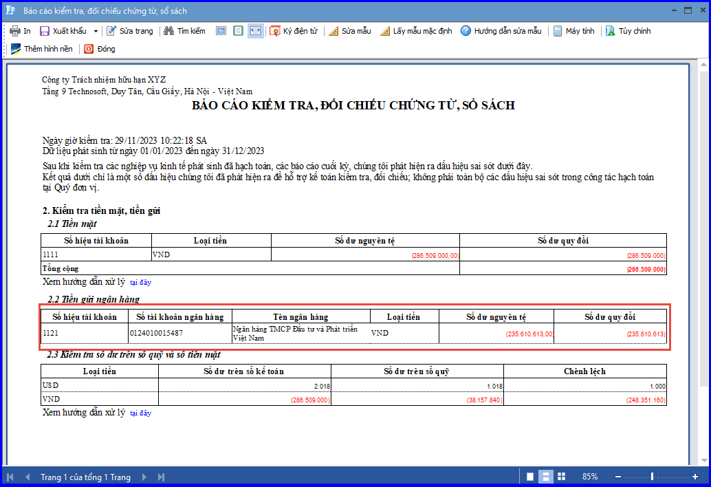 Cách Kiểm tra tiền gửi 1