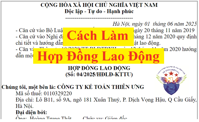 Cách làm hợp đồng lao động