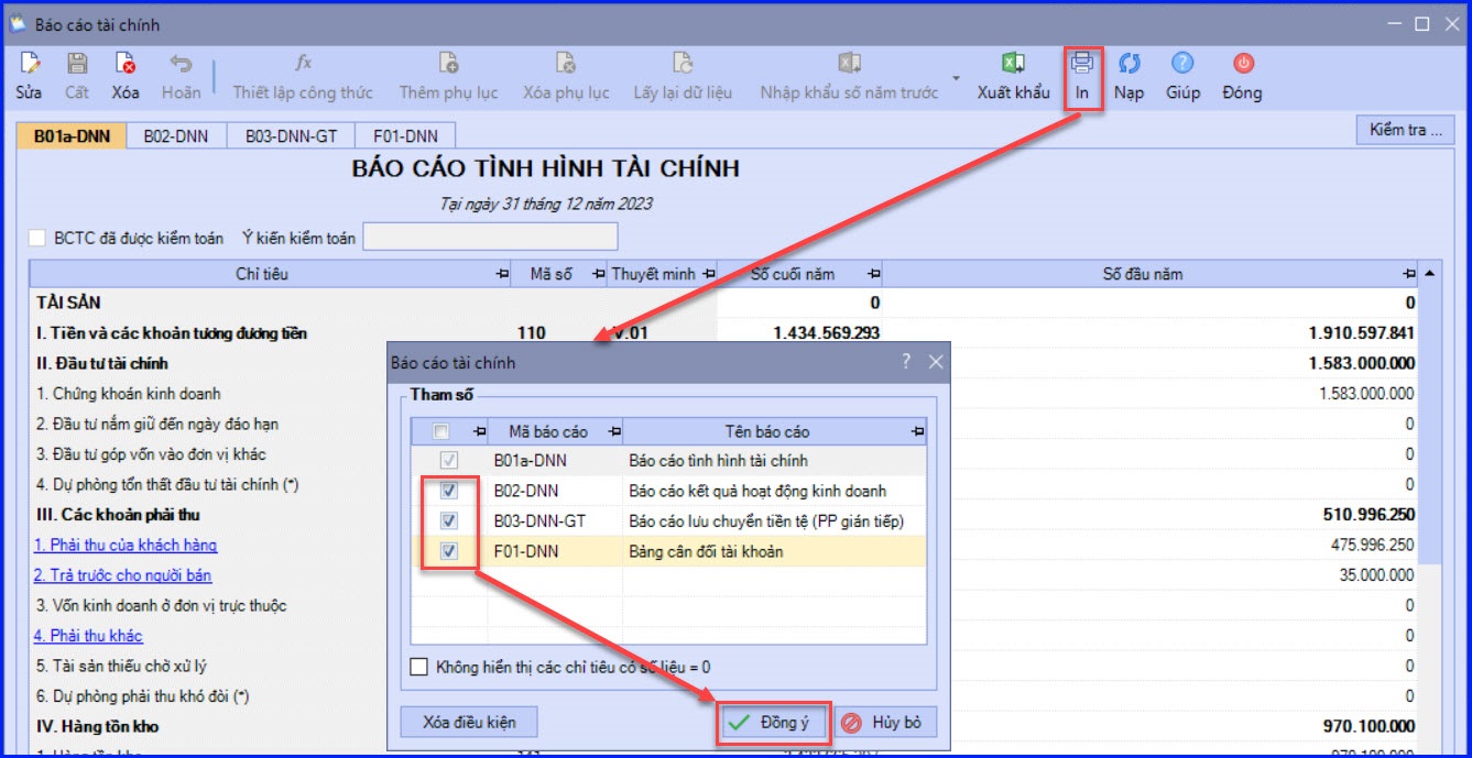 Cách lập báo cáo tài chính theo thông tư 133 trên Misa Cách lập báo cáo tài chính theo thông tư 133 trên Misa 10
