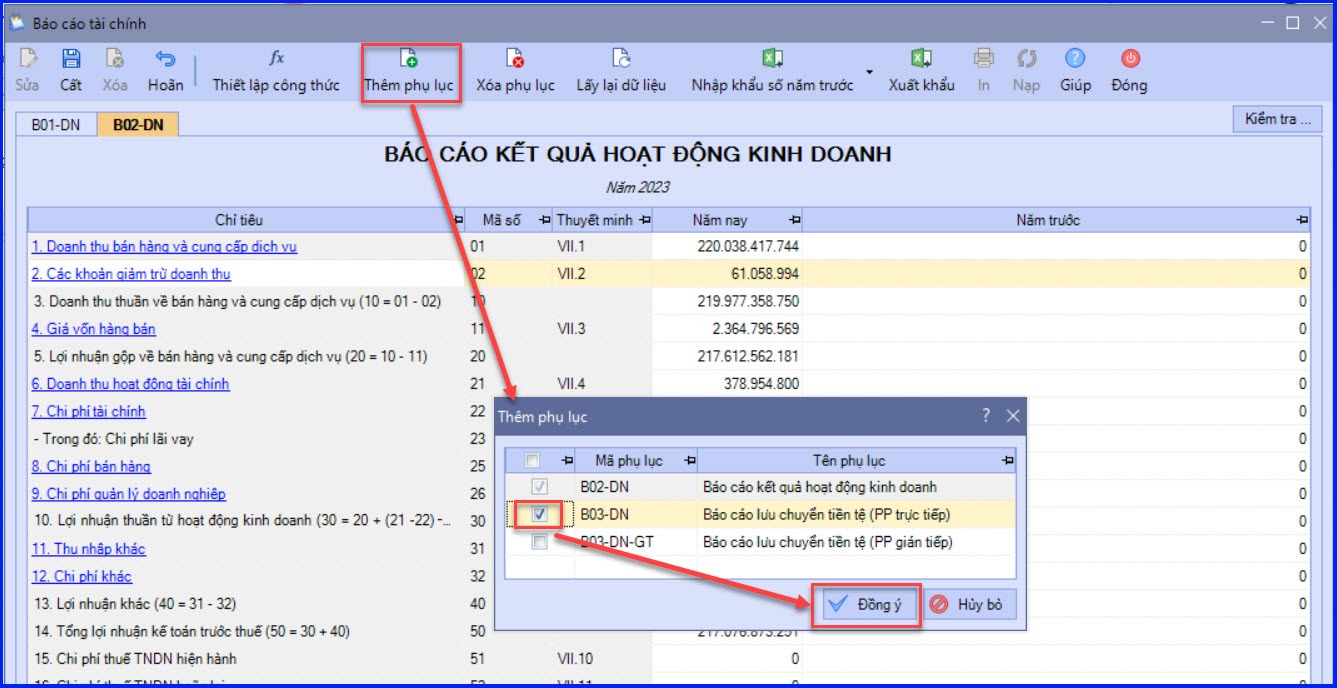 Cách lập báo cáo tài chính theo thông tư 200 trên Misa 9