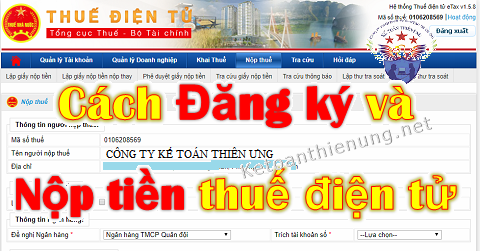 Cách nộp thuế điện tử qua mạng