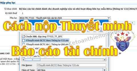 Cách nộp thuyết minh báo cáo tài chính qua mạng Cách nộp thuyết minh báo cáo tài chính qua mạng