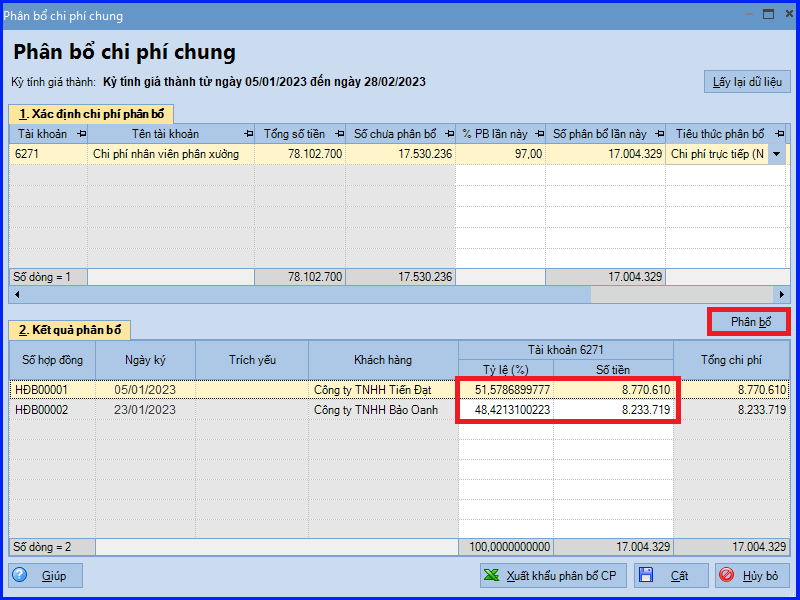 Cách tính giá thành theo hợp đồng trên Misa áp dụng Thông tư 200 18