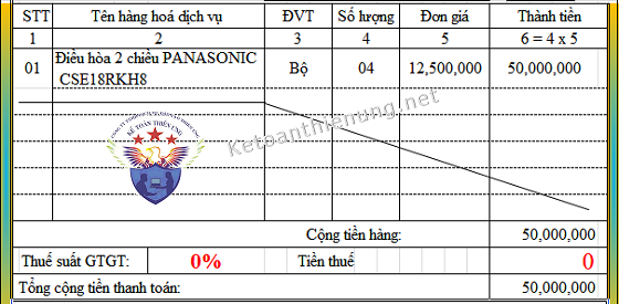 cách viết hóa đơn hàng xuất khẩu