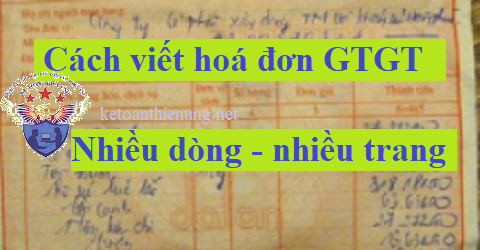 cách viết hoá đơn nhiều dòng nhiều trang