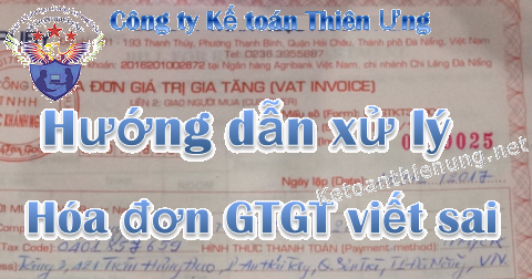 cách xử lý hóa đơn viết sai