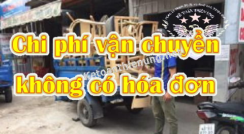 chi phí vận chuyển không có hoá đơn