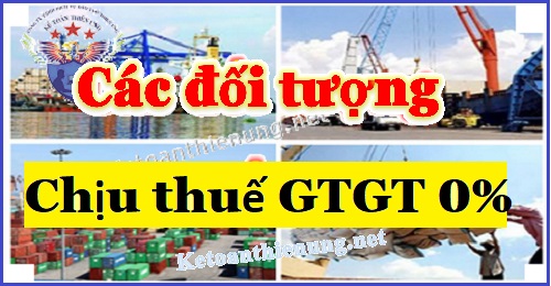 đối tượng chịu thuế gtgt 0%