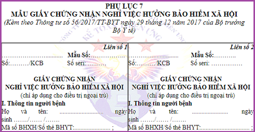 giấy chứng nhận nghỉ việc hưởng bhxh