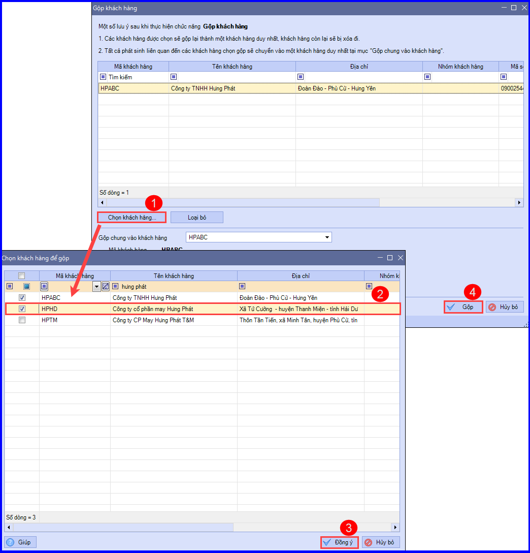 Hướng dẫn gộp khách hàng 3