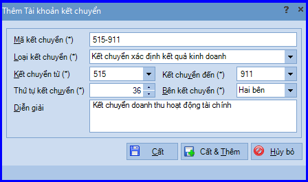 Hạch toán kết chuyển lãi lỗ để xác định kết quả kinh doanh 1