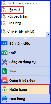 Hạch toán nộp thuế GTGT, TNCN, TNDN, Lệ phí môn bài trên Misa 1