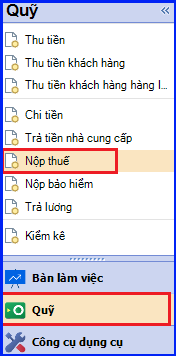 Hạch toán nộp thuế GTGT, TNCN, TNDN, Lệ phí môn bài trên Misa 4