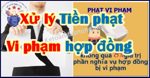 hạch toán thu tiền phạt vi phạm hợp đồng