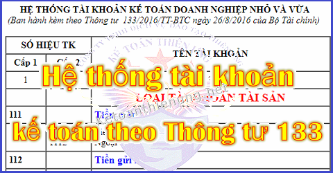 hệ thống tài khoản kế toán theo thông tư 133