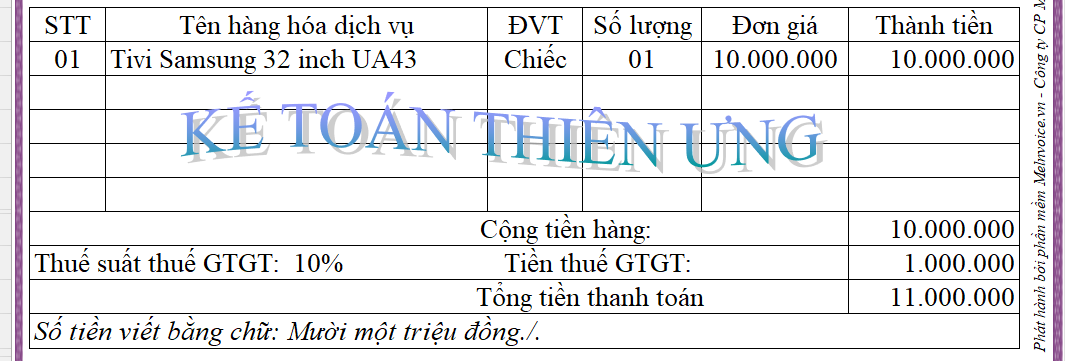 Hóa đơn đầu ra bị bỏ sót