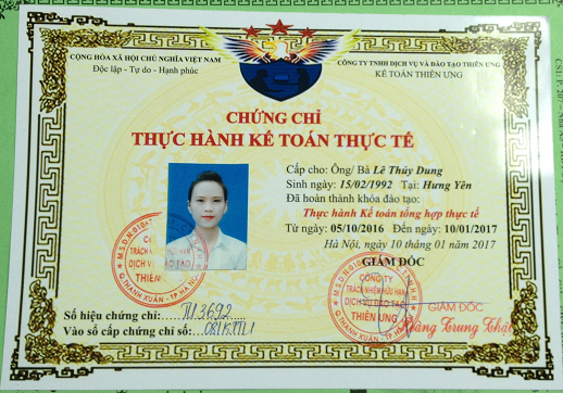 học chứng chỉ kế toán