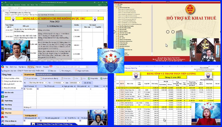 Lớp học thực hành kế toán tổng hợp tại Kế Toán Thiên Ưng