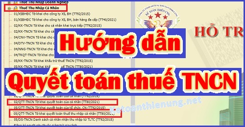 hướng dẫn quyết toán thuế tncn 2023