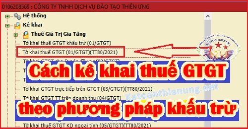 cách kê khai thuế GTGT theo phương pháp khấu trừ